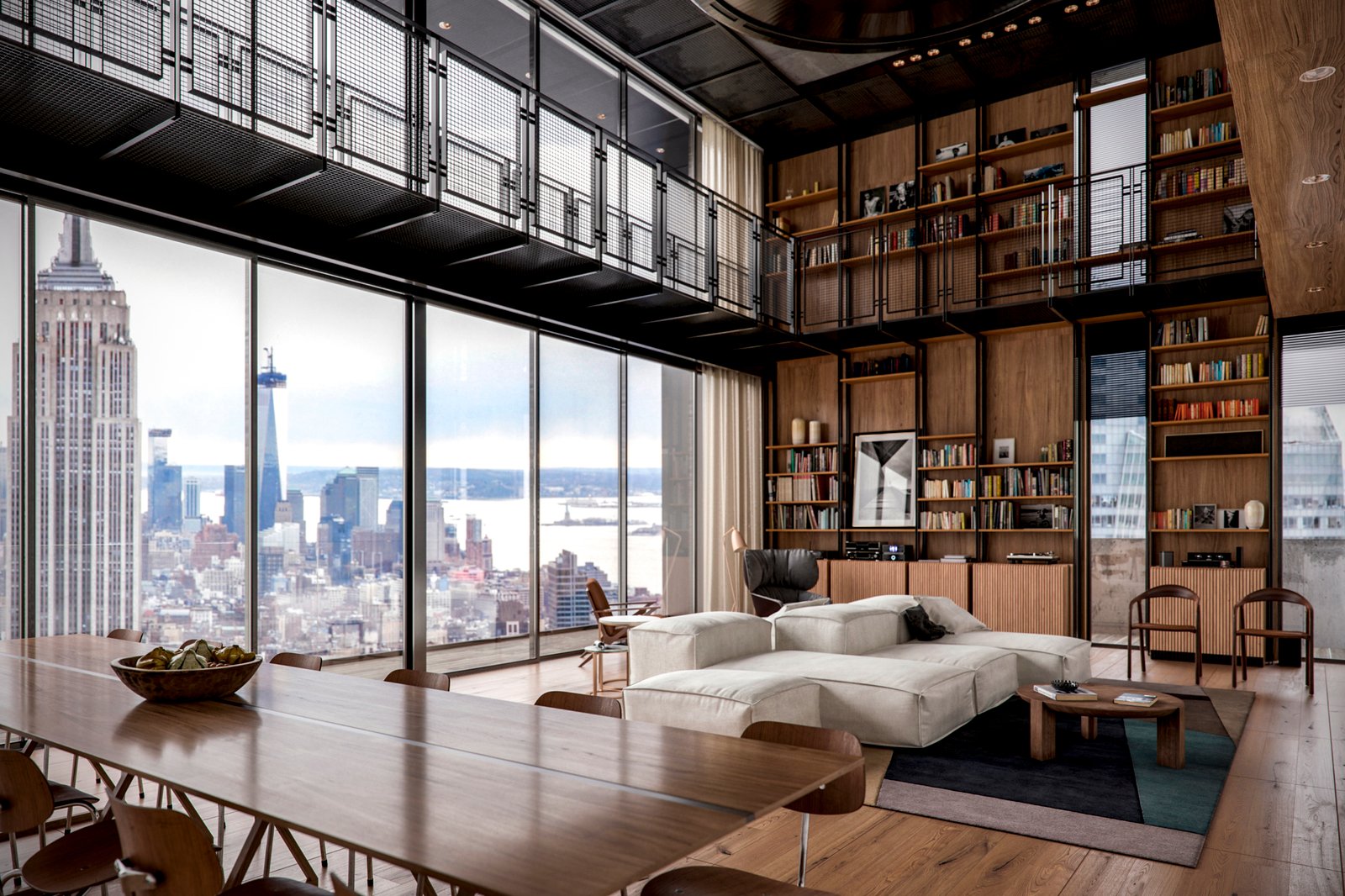 Our 3D rendering project example. Flat in New York, USA. Flat. New-York. USA.
